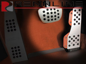 Rennline 铝制 2 件式踏板组橡胶握把。保时捷 944/924/968/996/997/Boxster/Cayman/991/Panamera TIPTRONIC/PDK - P7162, P71.62