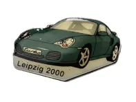 Pin Badge 'Porsche 996 Turbo - Leipzig 2000' Green
