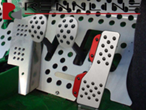 Rennline Aluminium 4-teiliges Pedalset Gummigriff. Porsche 911/912/930 - P70.60.98, P706098