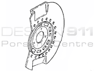 Bremsscheiben-Abdeckblech VORNE. Porsche 964RS - 96435180380, 96435180480