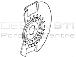 Bremsscheiben-Abdeckblech VORNE. Porsche 964RS - 96435180380, 96435180480