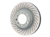 Disco freno posteriore, monoblocco forato, 330x28 mm. Porsche 981 Boxster Spyder / 982 Boxster GTS / 982C Cayman GTS - 98135240300, 98135240400 - PRL39823, PRR39824