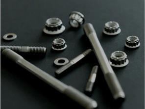 Engine case hardware set, titanium. Porsche 911 / 964 / 993