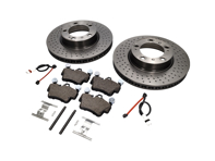 Plaquettes de frein avant et ensemble de disques de frein. Porsche 987 Boxster S / Cayman S - 99635140501, 99635140601, 99735193906