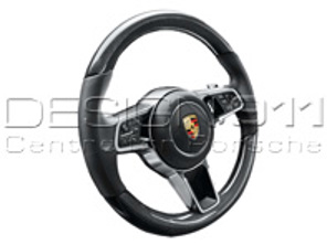 Multi-function sports steering in carbon. Porsche 971 Panamera 2017>> - 971044404, 971044404A34, 971044404OE5, 9710444049J9, 971044404OK6, 9710444048U7