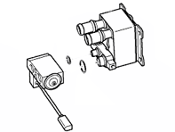 Verdamper met expansieventiel voor hybride batterij. Porsche Panamera 970 MKII - 97057348100