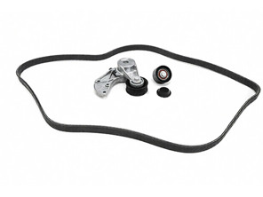 Antriebsriemen mit Spanndämpfer und Umlenkrolle. Porsche 955 / 957 / Cayenne V6 - 95510229900, 95510236101, 95510236100, 95510227600, 95510293300