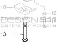 Versnellingsbak Steunlager Beugel Zeskantbout Ring. Porsche 993 C4 / 993 C4S / 993 Turbo HANDGESCHAKELD - 90008307409