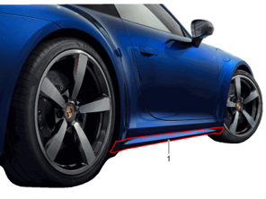 SportDesign zijdrempels. Porsche 992 turbo/turbo S - 99204482101