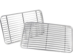 Grilles d'aération incurvées (lot de 2) pour capot moteur. Porsche 356B T6 / 356C T6 - 64455904106, PCG55904106 - 356134-01, 1684551010