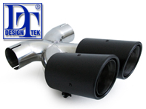 DesignTek Exhaust tail pipes Carbon Finish for Porsche Boxster 987 & Cayman 987C - 3606408702, 98711125402, 98711125401, 98711125830, 98711125831, 98711125300, 98711125501, 98711125601, 98711198100, 98711125730, 98711198130, 98711125860
