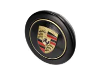 保时捷汽车“Fuchs”黑色带金色徽章轮毂盖