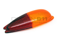 Lente indicatore posteriore Rosso / Ambra. Porsche 356 - 64463142110, 64463142210 - 9810004, 9810005, 1695350180, 1695350170