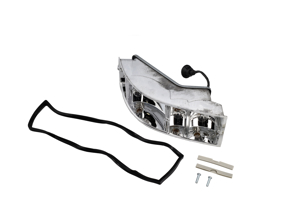 Knipperlamp achter METALEN behuizing chromen reflectoren. Porsche 911 1968-83 - 90163194100, 90163194200