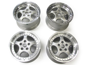 18' KT2 Split Rim Look Alloy Wheels - Silver finish Porsche PCD5/130