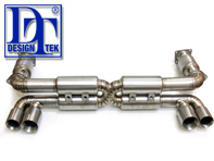 Exhaust Muffler / Silencer Titanium DesignTek for Porsche 996 Turbo - 99611102775, 99611102776, 99611198775, 99611198777