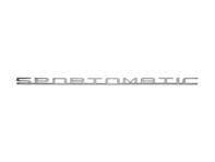 Stemma 'SPORTOMATIC' per cofano motore, argento. Porsche 911 1969-70 - 90155930901