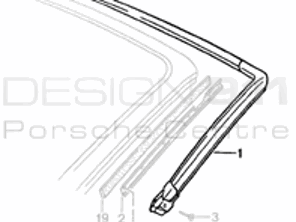 Guarnizione parabrezza anteriore. Porsche 968 Cabrio - 94155554610