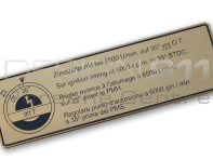 Adesivo Fasatura del motore. Porsche 911 t - 90100650900