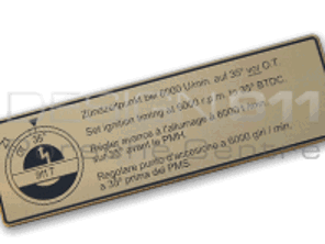 Adesivo Fasatura del motore. Porsche 911 t - 90100650900