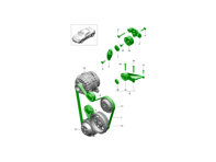 Kit complet de poulies et de courroies : tendeur, supports, poulies, courroie d'entraînement et boulons de fixation, pour Porsche 981 Boxster et Cayman 2012-2016 - 9A110221800, 0PB903137A, 9A110221101, 9A210221100, 9A110221200, 99907357901, 94810283900, 0PB903308, PAF008343, 94810226100, 0PB903317, 99907324609, 99907324602, PAF008362, 99907341201, PAF008361, 9A110203001, 0PB145172, 99907341101, 9A700803500, 03G145291, 90038504801, PAF008128, 90038509101, PAF008152