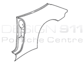 Rear 1/4 Panel Turbo. Porsche 993 Turbo / C2S / C4S - 99350390102GRV, 99350390202GRV