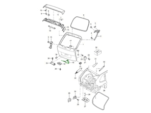 Heckklappenschloss-Stellantrieb. Porsche 955 / 957 Cayenne - 95551276100, 95551276101