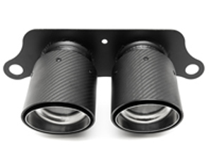 Auspuff Deluxe Dual Style Tips CARBON FIBER. Porsche 991 GT3 - 99111125390, 99111125393