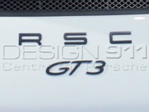 'GT3' BLACK Rear Lid Badge. Porsche 991 (911) GT3 - 99155925190