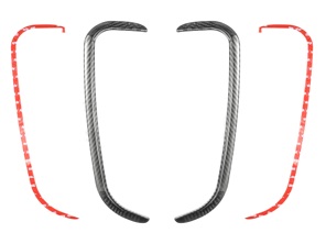 Fibre de carbone d'aileron de civière de conduit de radiateur. Porsche 992 GT3