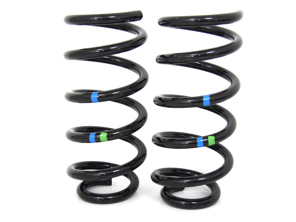 Achter schroefveren (paar) - Blauw/geel groene markeringen - voor Porsche 991-1 Carrera & Cabriolet (met PASM) 2012-2016 - 99133353105504