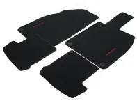 Floor mat set, Black / Carmine Red. Porsche 991 (911) GTS - RHD Right Hand Drive - 99155161307SMD, 99155161309SMD - 99155161309SMD
