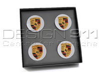 Wheel Caps with Coloured Crest for Porsche Macan (Set of 4) - 00004460509, 00004460709