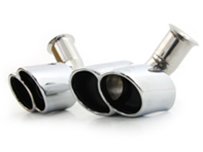 DesignTek Exhaust tail pipes 4 Tube Design for Porsche 996 C2 / C4 - 99611125154, 99611125161, 99611125254, 99611125255, 99611105402, 99611105404, 99611105403, 99611105302, 99611105304, 99611105303, 99611198100, 99611198200, 99611198102, 99611198202