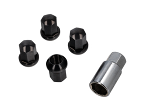 Bloccaruote con chiave, in alluminio con finitura nera. Porsche911/964/993/944/968/928/924 - 9210110S, 99336105700