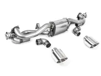 Milltek Sports Exhaust From GPF Backwards And Polished Trims. Porsche 718 Cayman GT4 / Boxster GTS 4.0L - 982251053E, 982251053K, 982251053F, 98225153H, 982251053D, 982251053G - SSXPO150