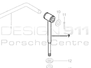 Drop Link-voorkant. Porsche 924 1979-85 - 477411057K, 477411057P