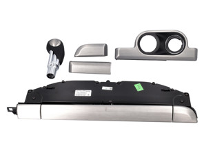 Interieurpakket in geborsteld aluminium voor PDK-auto's. Porsche 991 / 981 Boxster / 981 Cayman - 99104480045, 99104480046