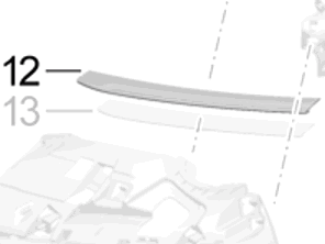 Lamelle des vorderen Stoßfängergitters, oben. Porsche 991.2 Turbo 2017>> - 99150576306OK1, 99150576406OK1