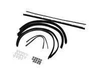 Jeu de raclettes de vitres de porte intérieur et extérieur Porsche 911 / 964 COUPE - 91153193102, 91153193202, 90153193520, 90153193620, 91153195101, 91153130900, 99959132601, 90153193320