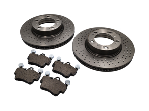 ANTERIORE Pastiglie freno e disco freno. Pacchetto Porsche 997 C2/C4 - 99635140501, 99635140601, 99635140502, 99635140602