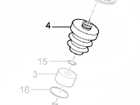 Hilfsfeder des Stoßdämpfers vorne (Typ mit Luftfederung). Porsche 970 Panamera - 97034330104