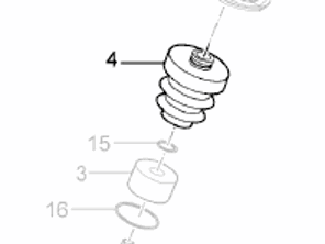 Schokdemper hulpveer Voor (type luchtvering). Porsche 970 Panamera - 97034330104