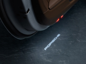 LED door projectors 'PORSCHE' logo. Porsche 991 (911) / Macan / Cayenne - 9Y0044910, 9Y0044910A