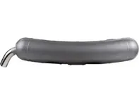 Exhaust muffler / silencer with polished 57mm angled outlet. Porsche 911 up to July 1965 - 91111102500, 91111102505, 1620614000, 92.210Aearly - 1620614000