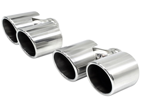 Set terminali di scarico sportivi doppi, lucidati a specchio. Porsche 997.1 / 997.2 Carrera 2/2S - CARP97ERS
