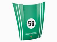 911 Motorhauben-Wandbild – Racing (grüner Hintergrund)