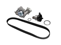 Kit pompe à eau, courroie et insert de thermostat pour Porsche Cayenne 9YA / Panamera V6 hybride 971 - 9A712101304, 9A712168800, 9A110655900, 0PB121688, 9A790313710, 9A712101303