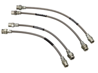 Flexibles de frein en acier inoxydable. Lot de 4 Porsche 986 / 996 / 997 - 99635513901, 99635513902, 99635513903, 99635513900, 99635513904 - DHK480