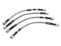 Brake hoses Braided stainless steel (Set of 4) Front & Rear Porsche 944 / 924S - 477611071B, 944611071F